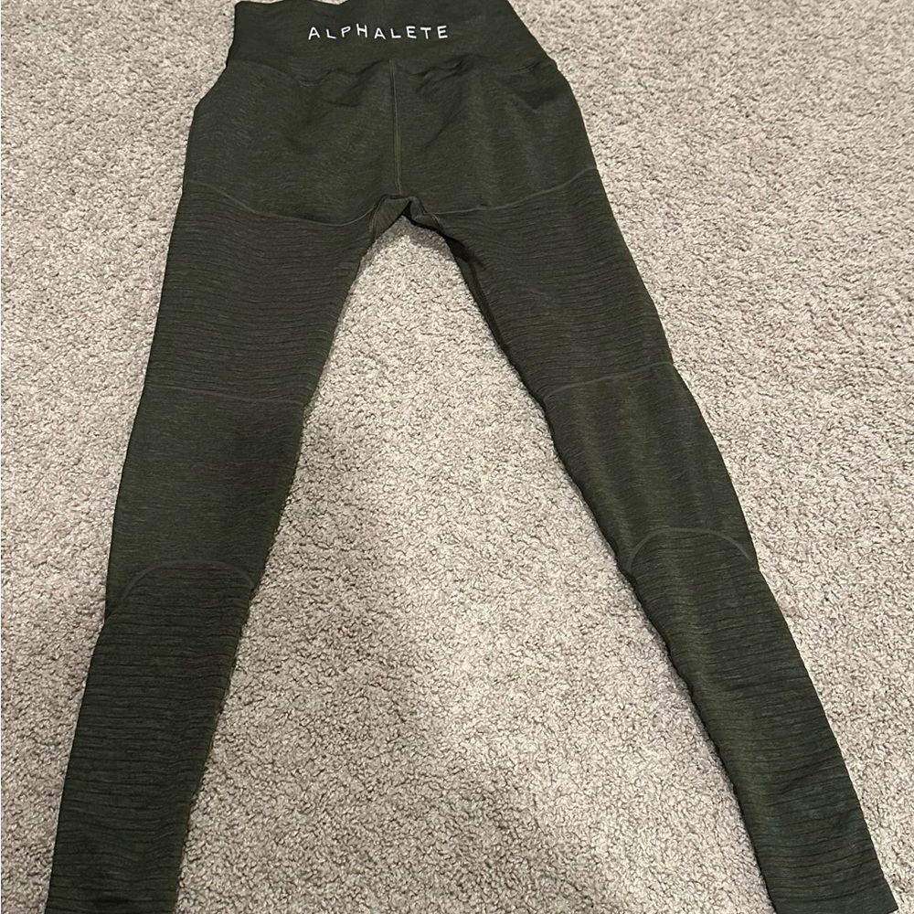 Alphalete Forest Green Performance Leggings Revival